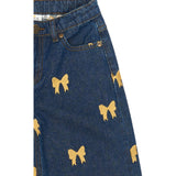The New Medium Blue Denim AOP Raquel Wide Jeans