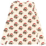 The New Gardenia Cat AOP Holiday Adult Rib Night Sett