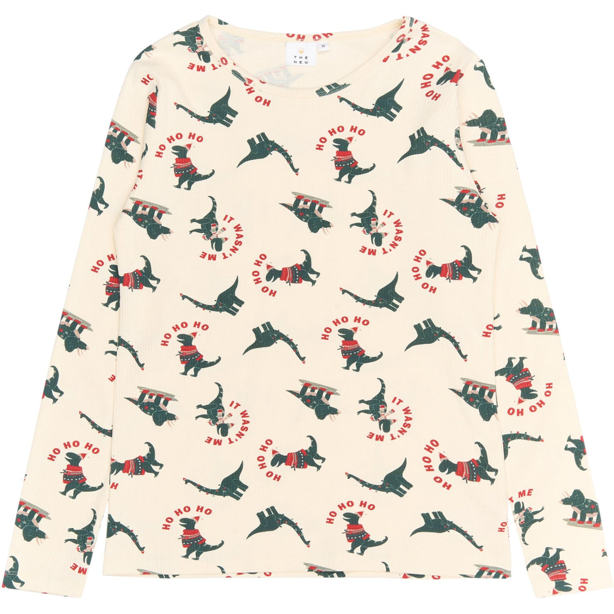 The New Gardenia Dino AOP Holiday Adult Rib Night Sett