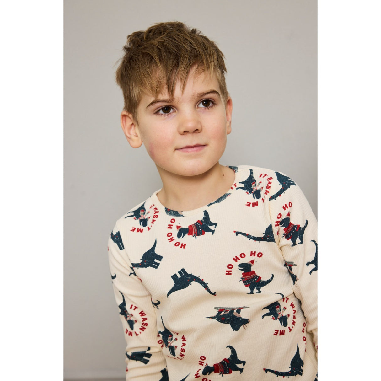 The New Gardenia Dino AOP Holiday Rib Night Sett