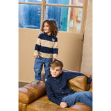 The New Navy Blazer Melange Rick L_S Skjorte