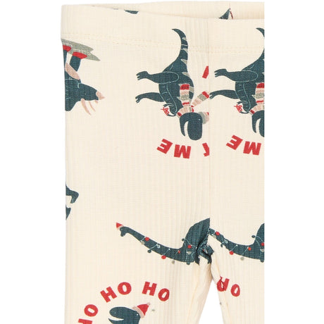 THE NEW Siblings Gardenia Dino AOP Holiday Rib Leggings