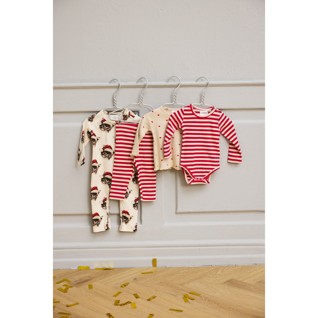 THE NEW Siblings Gardenia Cat AOP Holiday L_S Rib Buksedrakt