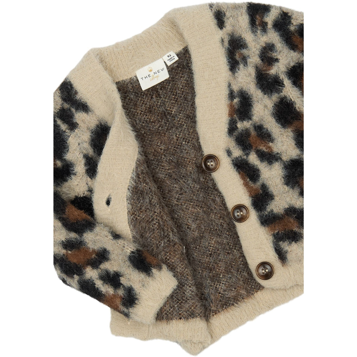 THE NEW Siblings Feather Gray AOP Pamela Jacquard Cardigan