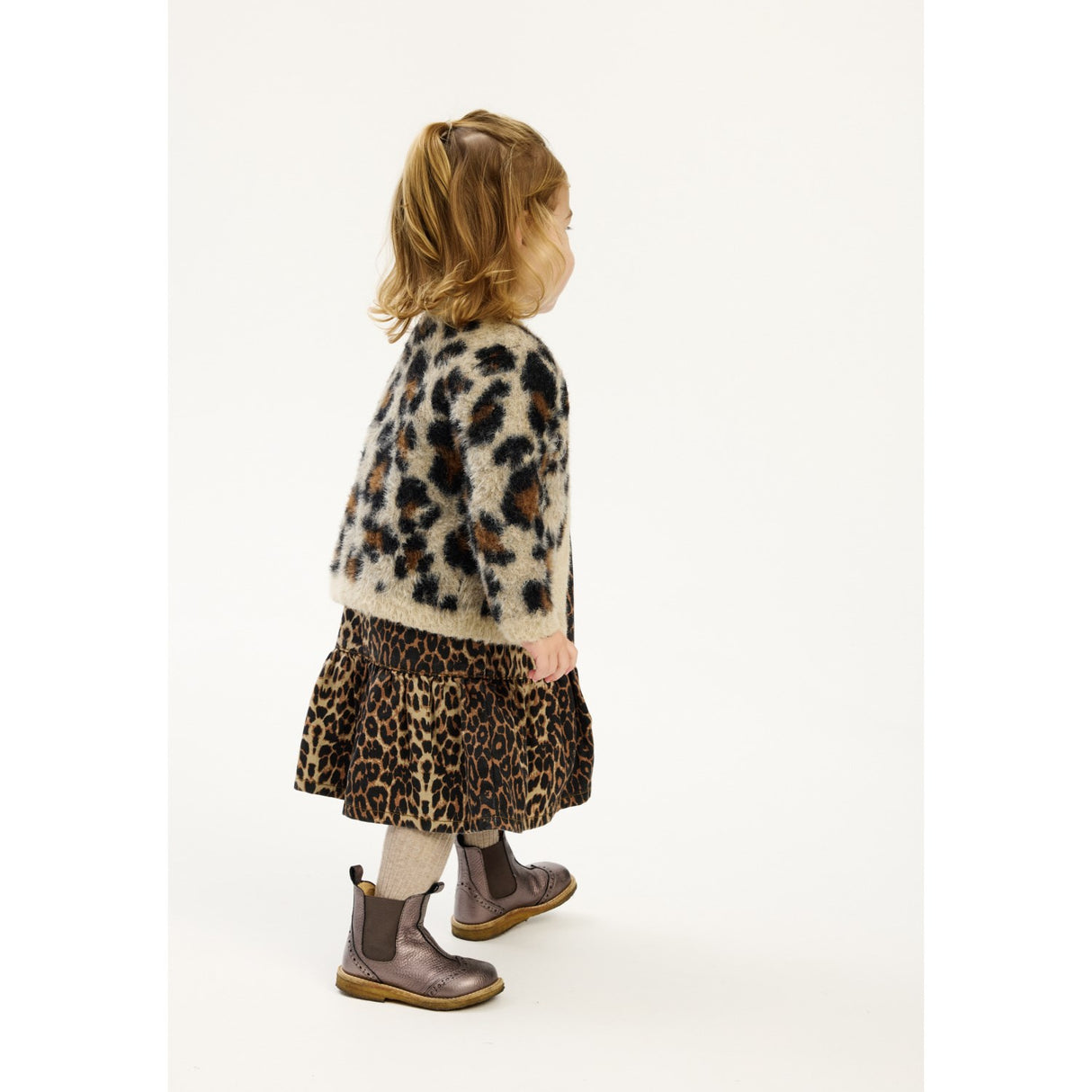 THE NEW Siblings Feather Gray AOP Pamela Jacquard Cardigan