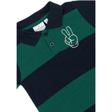 THE NEW Siblings Navy Blazer Striped Pinon L_S Pique Polo