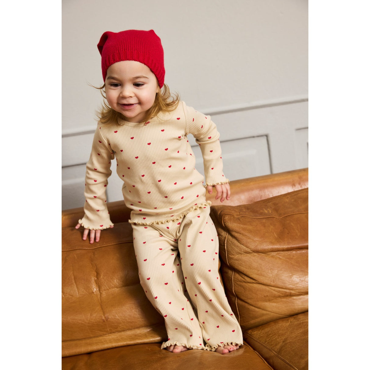 THE NEW Siblings Gardenia AOP Holiday Heart Rib Night Sett