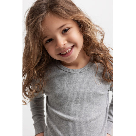 MarMar Modal Melange Light Grey Melange Plain Bluse