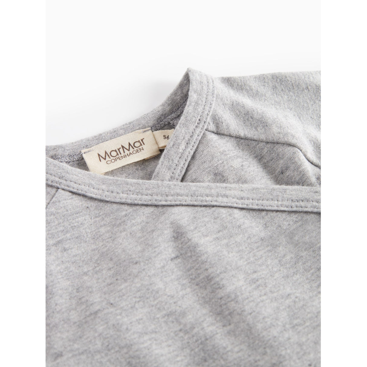 MarMar Modal New Born Light Grey Melange Tut Omslags LS Bluse