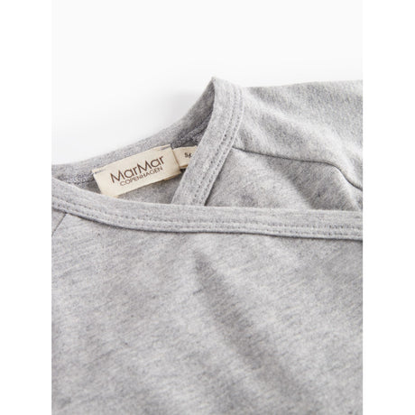 MarMar Modal New Born Light Grey Melange Tut Omslags LS Bluse