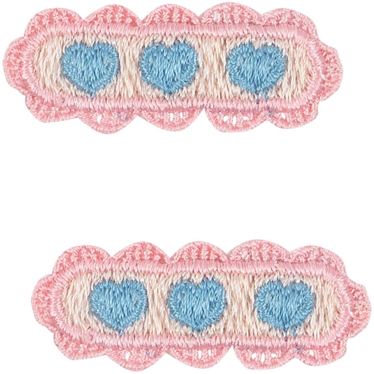 Konges Sløjd Buttercream 2 Pack Heart Embroidery Hårklipp