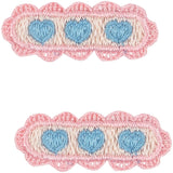 Konges Sløjd Buttercream 2 Pack Heart Embroidery Hårklipp