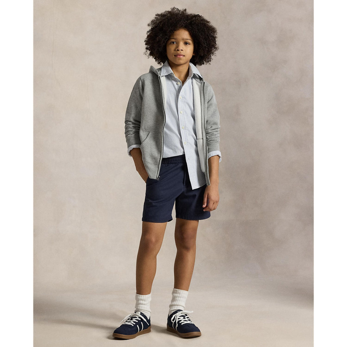 Polo Ralph Lauren Boy Hoodie Dark Sport Heather