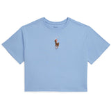 Polo Ralph Lauren Chambray Blue Cropped T-Shirt