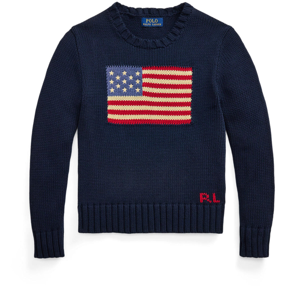 Polo Ralph Lauren Boy Long Sleeved Flag Sweater Hunter Navy