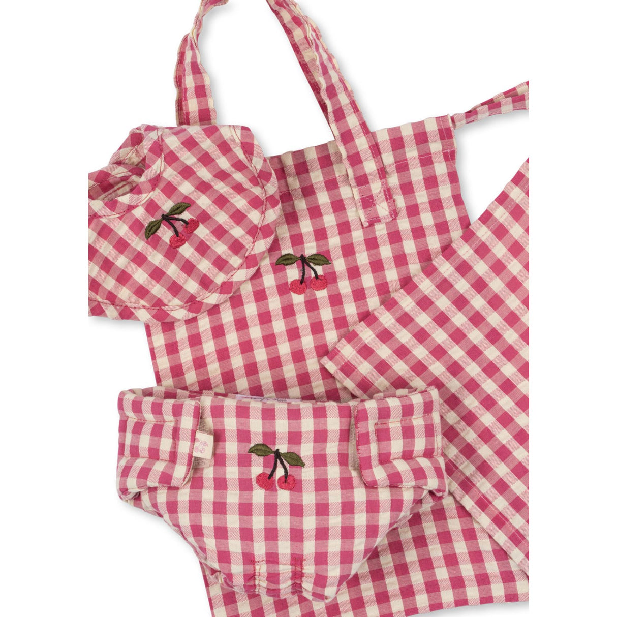 Konges Sløjd Bubblegum Check Dukke Nursery Sett