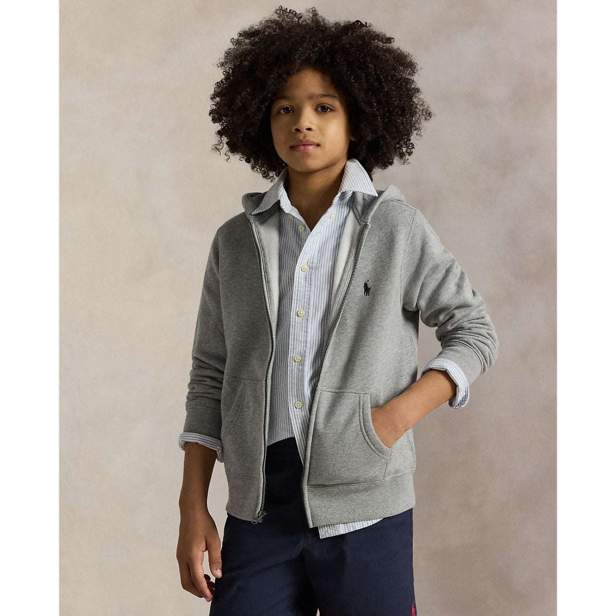 Polo Ralph Lauren Boy Hoodie Dark Sport Heather