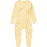 COPENHAGEN COLORS Pale Yellow Pointelle Cross-Over Full Body