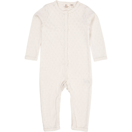 COPENHAGEN COLORS Cream Pointelle Heart Full Body