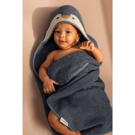 LIEWOOD Oceanview Mix Albert Penguin Hooded Håndkle