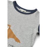 LIEWOOD Walrus / Grey Melange / Classic Navy Apia Placement Longsleeve T-Shirt