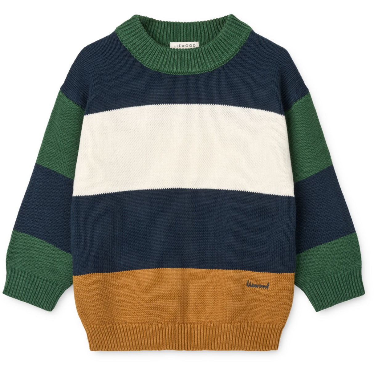 LIEWOOD Classic Navy Multi Mix Orlane Stripe Strikk Jumper