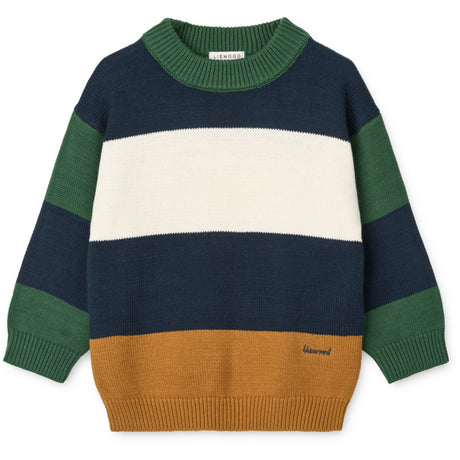 LIEWOOD Classic Navy Multi Mix Orlane Stripe Strikk Jumper