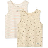 LIEWOOD Mini Peach Sea Shell / Stripe Mix Faris Printed Tank Topp 2-Pakning