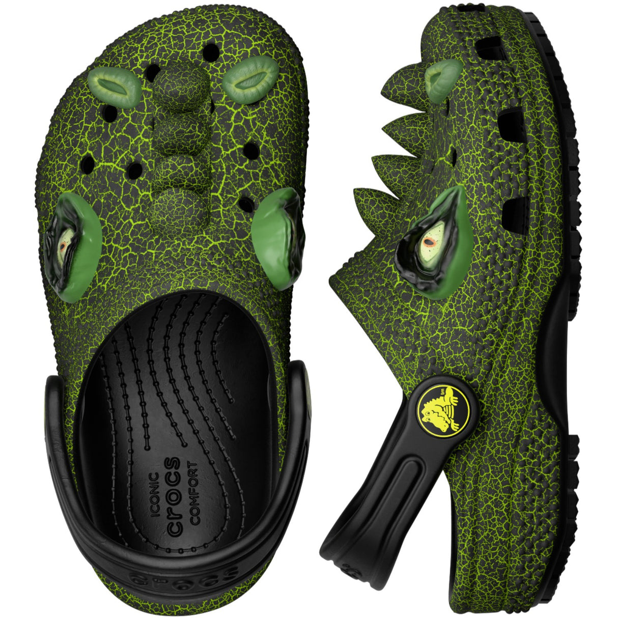 Crocs Black Classic IAM Scary Dino Clog