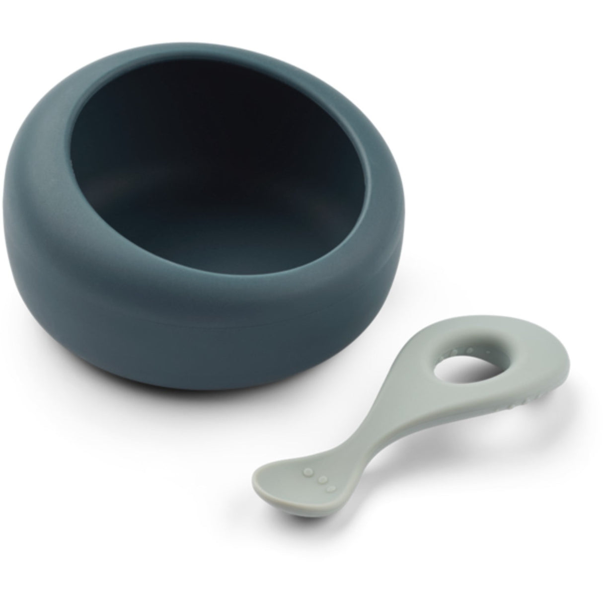 LIEWOOD Whale Blue / Dove Blue Sparia Skål W. Skje