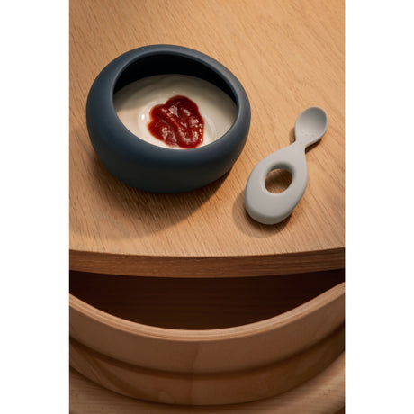 LIEWOOD Whale Blue / Dove Blue Sparia Skål W. Skje