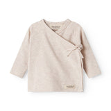 MarMar Modal New Born Light Beige Mel. Tut Omslags LS Bluse