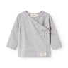 MarMar Modal New Born Light Grey Melange Tut Omslags LS Bluse