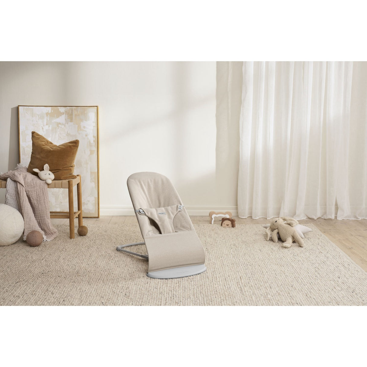 BabyBjörn Light Beige Skråstol Bliss - Vævet Mélange