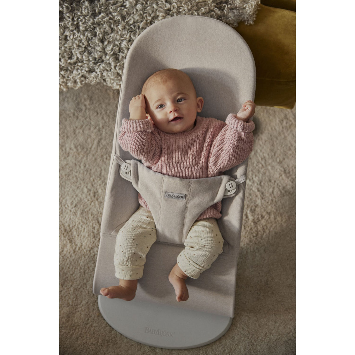 BabyBjörn Light Beige Skråstol Bliss - Vævet Mélange