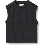 Wheat Navy Strikk Vest Bobby