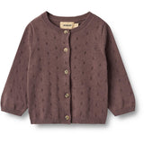 Wheat Plum Strikk Cardigan Maia