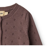 Wheat Plum Strikk Cardigan Maia