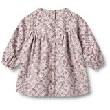 Wheat Lilac Checked Flowers Kjole L/S Fenja