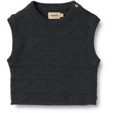 Wheat Navy Strikk Vest Bobby
