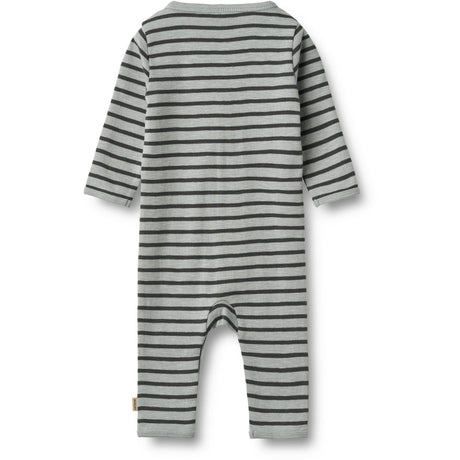 Wheat Soft Blue Stripe Buksedrakt L/S Dusty