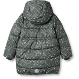 Wheat Forest Lake Checked Flowers Puffer Frakk Yrsa