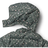 Wheat Forest Lake Checked Flowers Puffer Frakk Yrsa