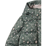 Wheat Forest Lake Checked Flowers Puffer Frakk Yrsa