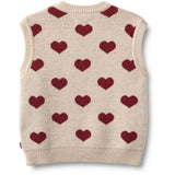 Wheat Offwhite Melange Jacquard Vest Gaby