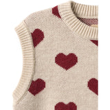 Wheat Offwhite Melange Jacquard Vest Gaby