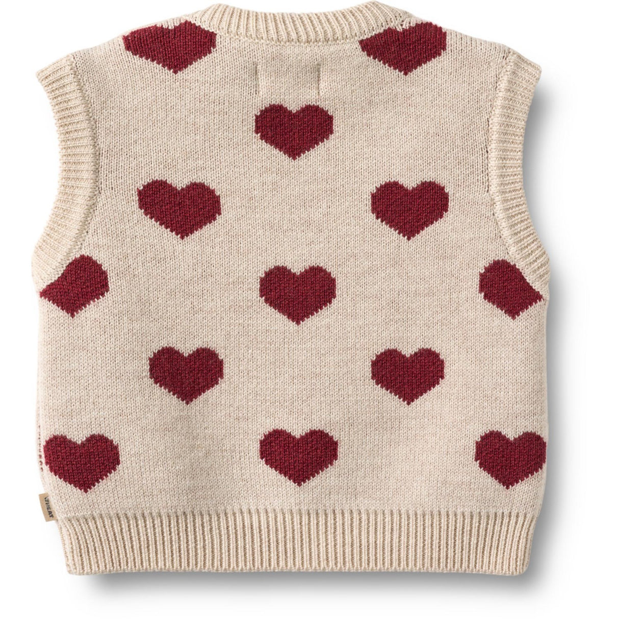 Wheat Offwhite Melange Jacquard Vest Gaby