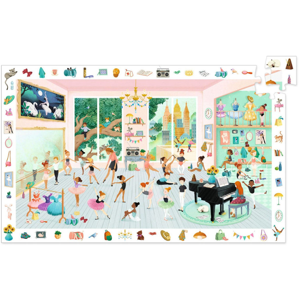 Djeco Observationspuslespil, Danseskole - 100 Brikker