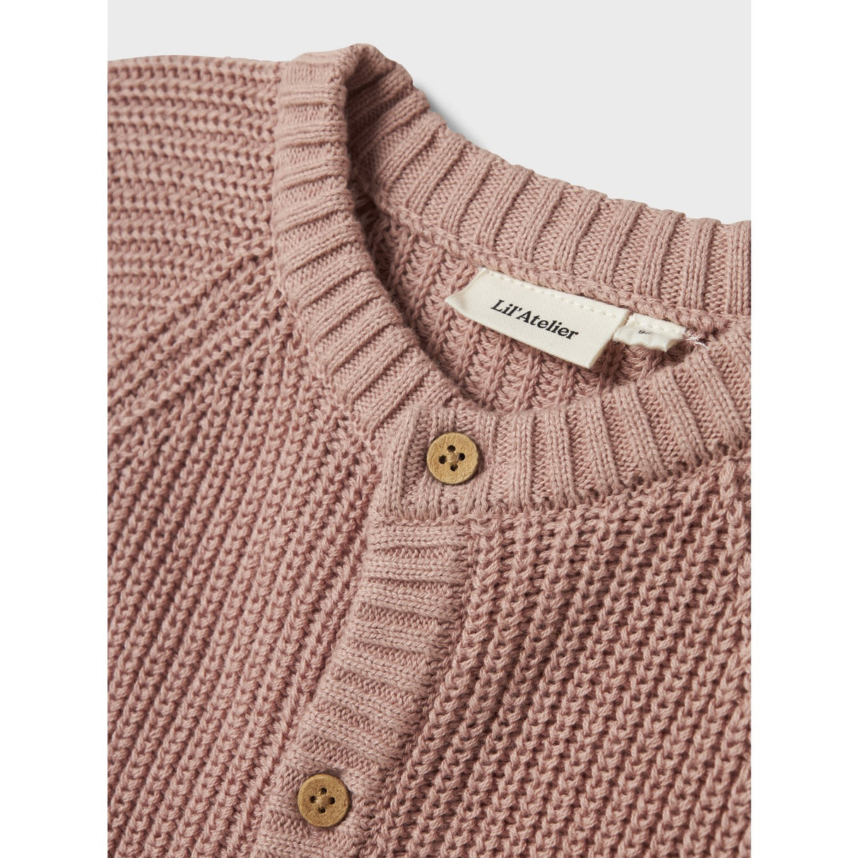 Lil'Atelier Misty Rose Nmnemlen Lin Ls Strikk Card Lil Noos