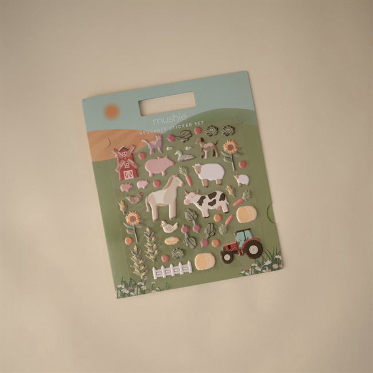 Mushie Farm Reusable Klistremerke Sett